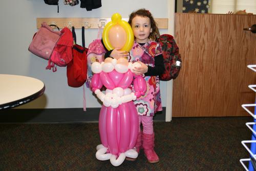 Jumbo pink princess birthday balloon delivery